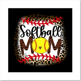 Leopard Softball Mom Softball Mom Posters and Art